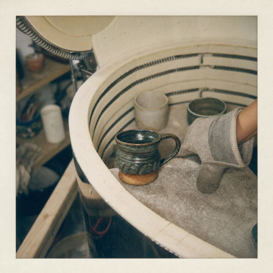 Carved Mug: out of the kiln