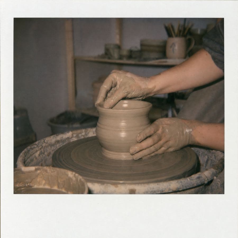 Carved Mug: on the wheel
