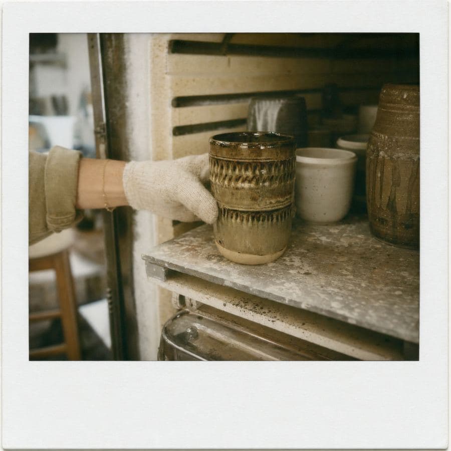Carved Tumbler: out of the kiln