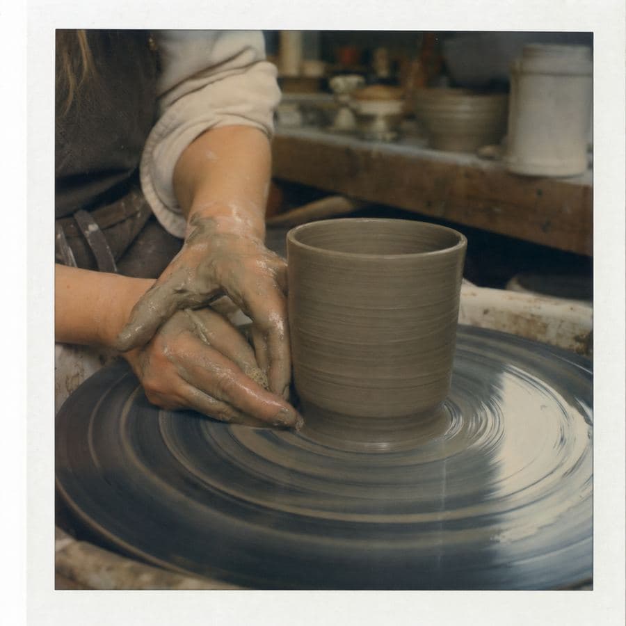 Carved Tumbler: on the wheel