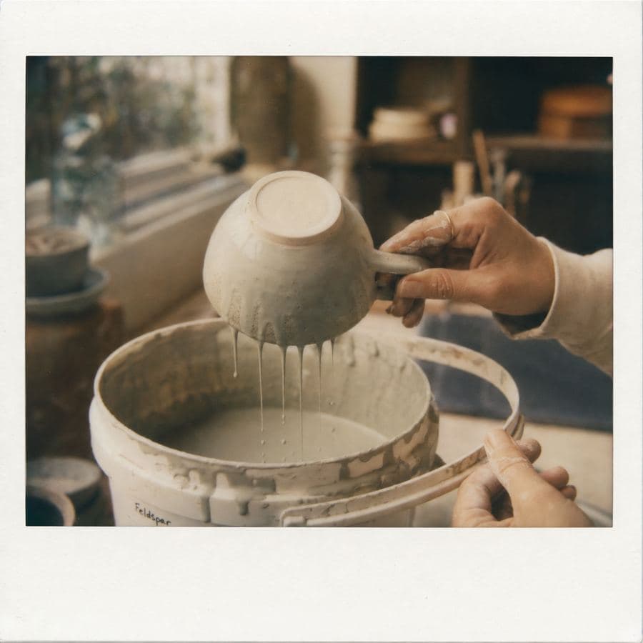 Sage Cup: glaze day