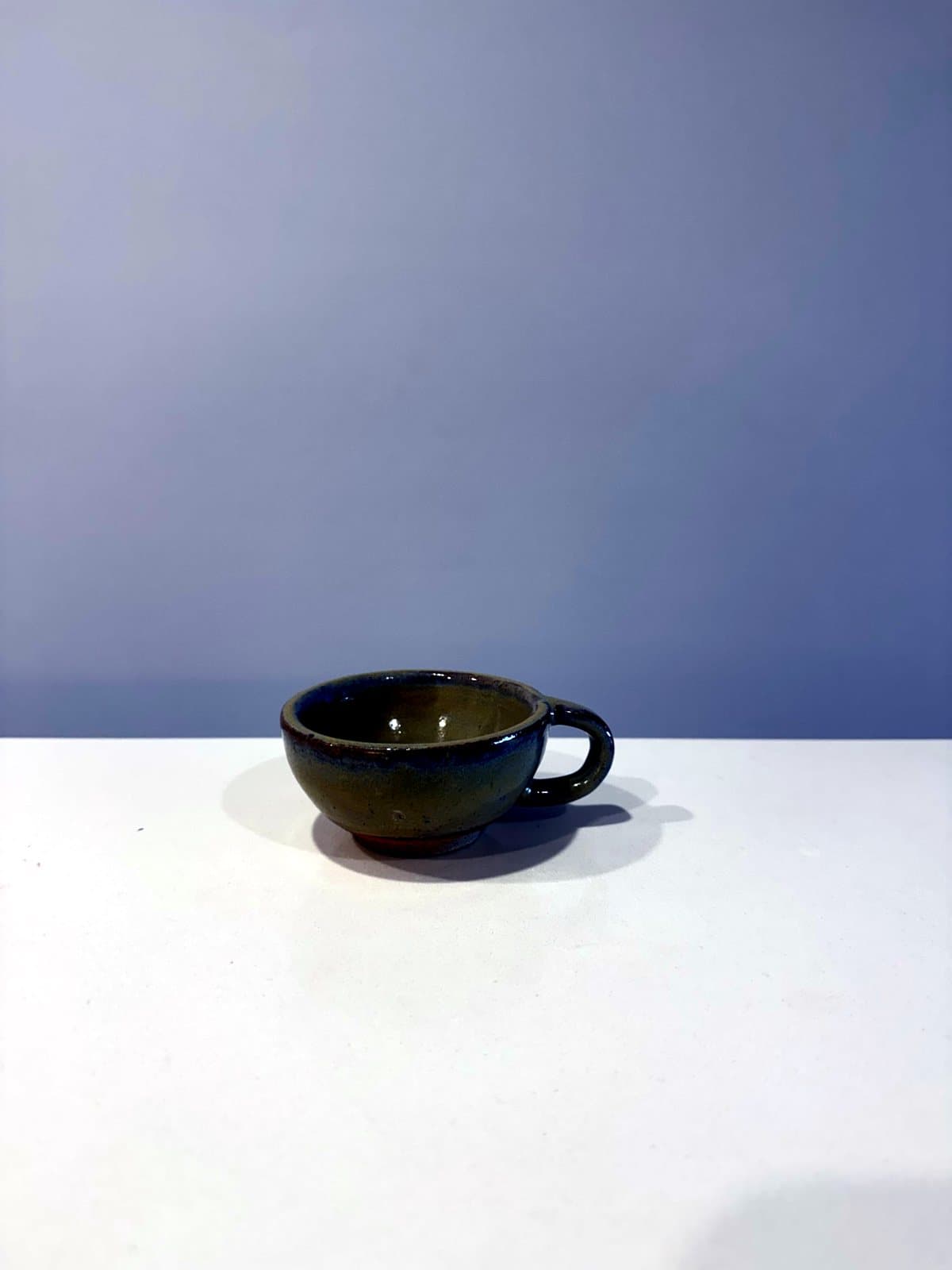 Carved mug, handmade stoneware