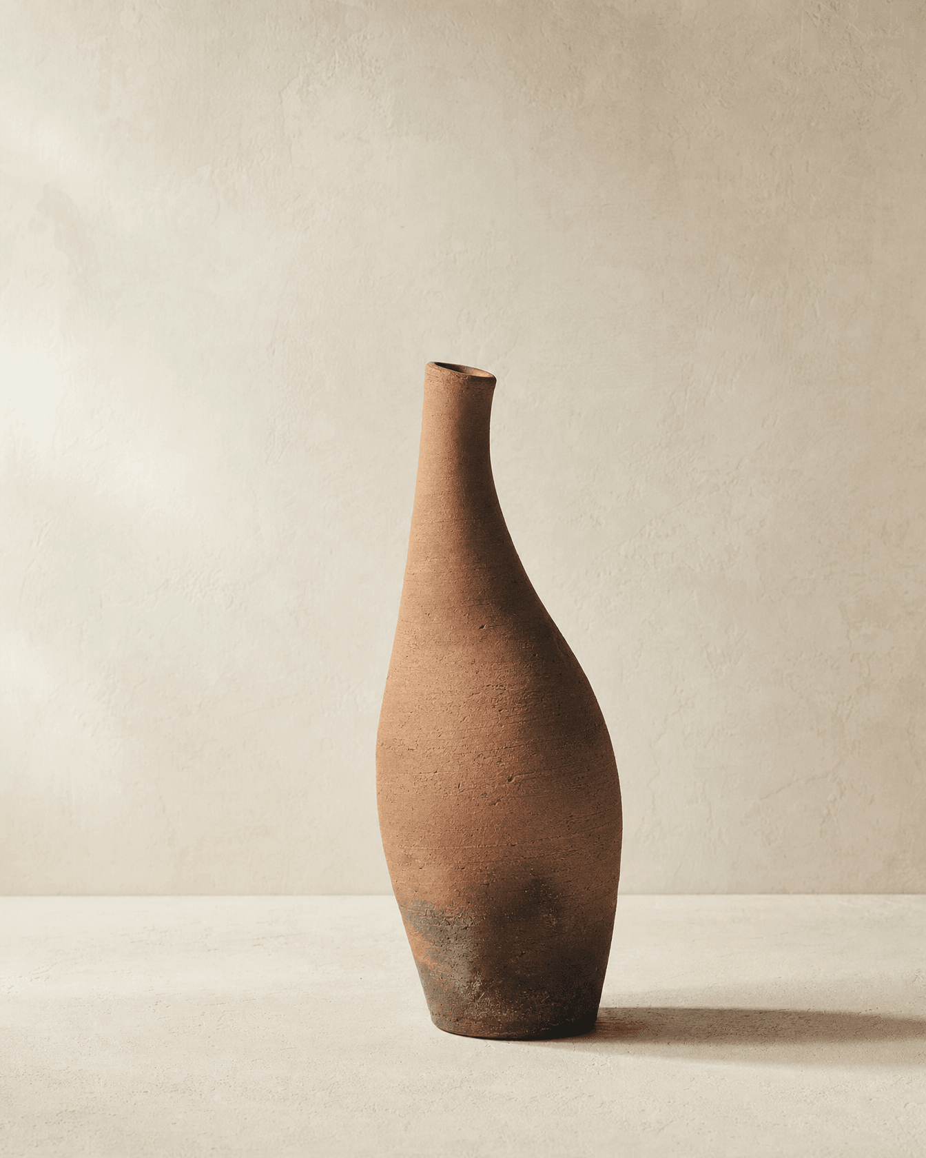 ember bottle, terracotta, smoke-fired