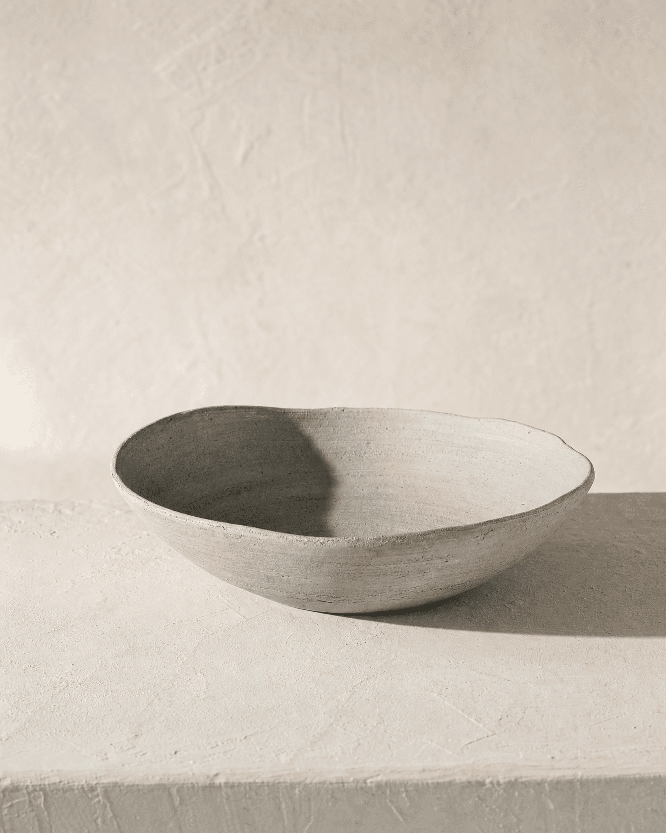 ash bowl, pale grey stoneware
